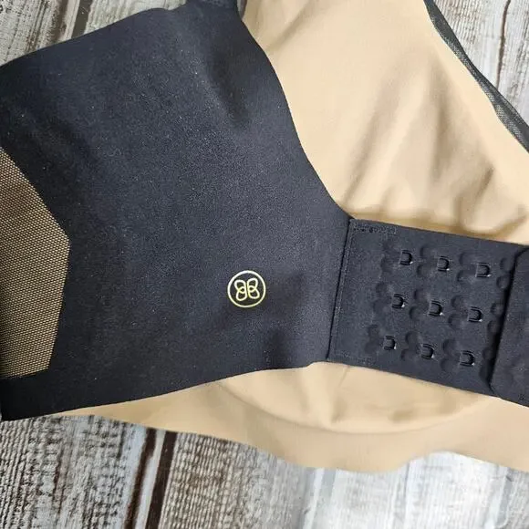 Honeylove crossover v-neck bra wireless comfort Women's size medium black padded - Picture 5 of 6